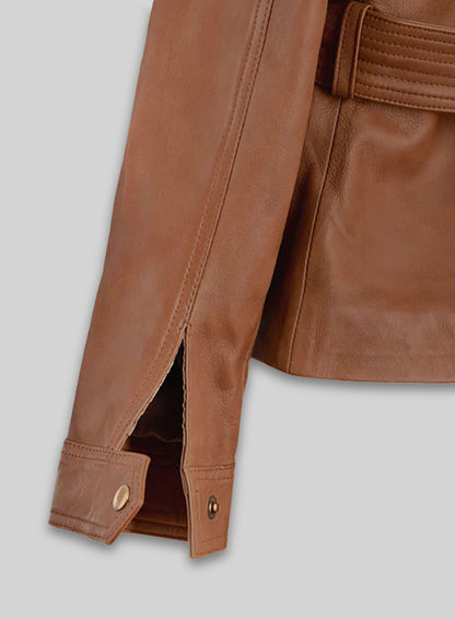 Log Cabin Brown Wax Leather Jacket #286