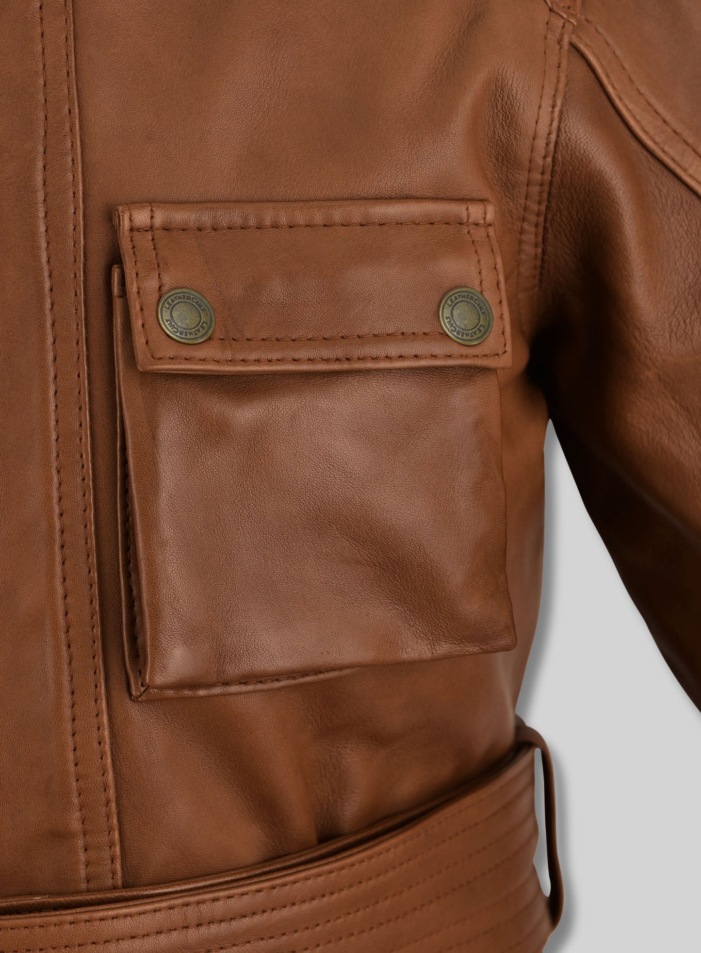 Log Cabin Brown Wax Leather Jacket #286