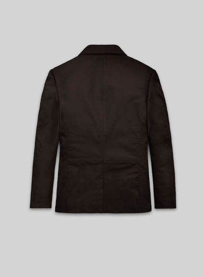 Louis Brown Lambskin Leather Blazer