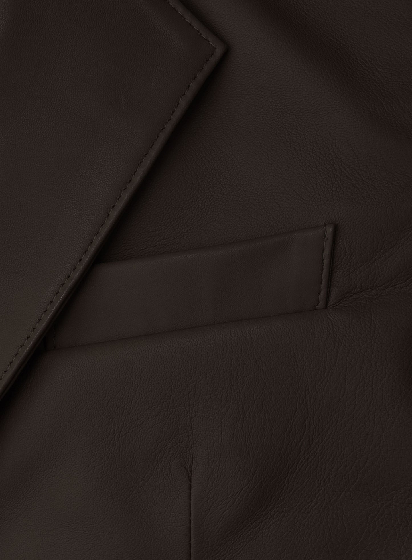 Louis Brown Lambskin Leather Blazer