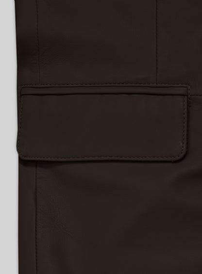 Louis Brown Lambskin Leather Blazer