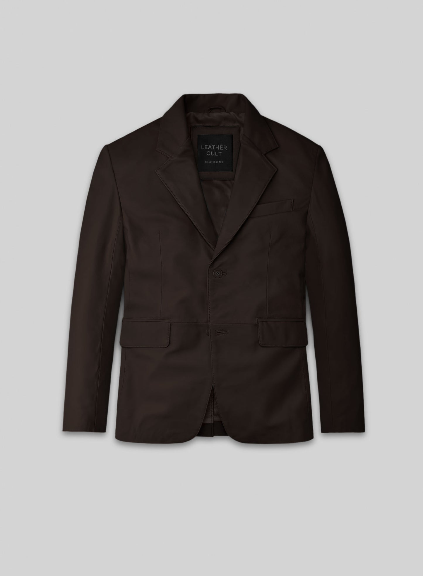 Louis Brown Lambskin Leather Blazer