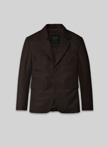 Louis Brown Lambskin Leather Blazer