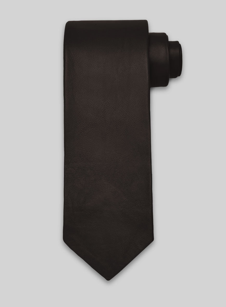 Louis Brown Lambskin Leather Tie