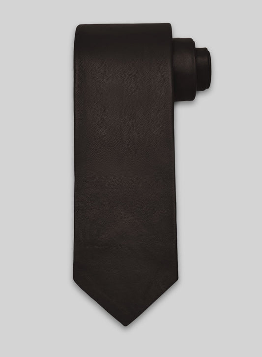 Louis Brown Lambskin Leather Tie