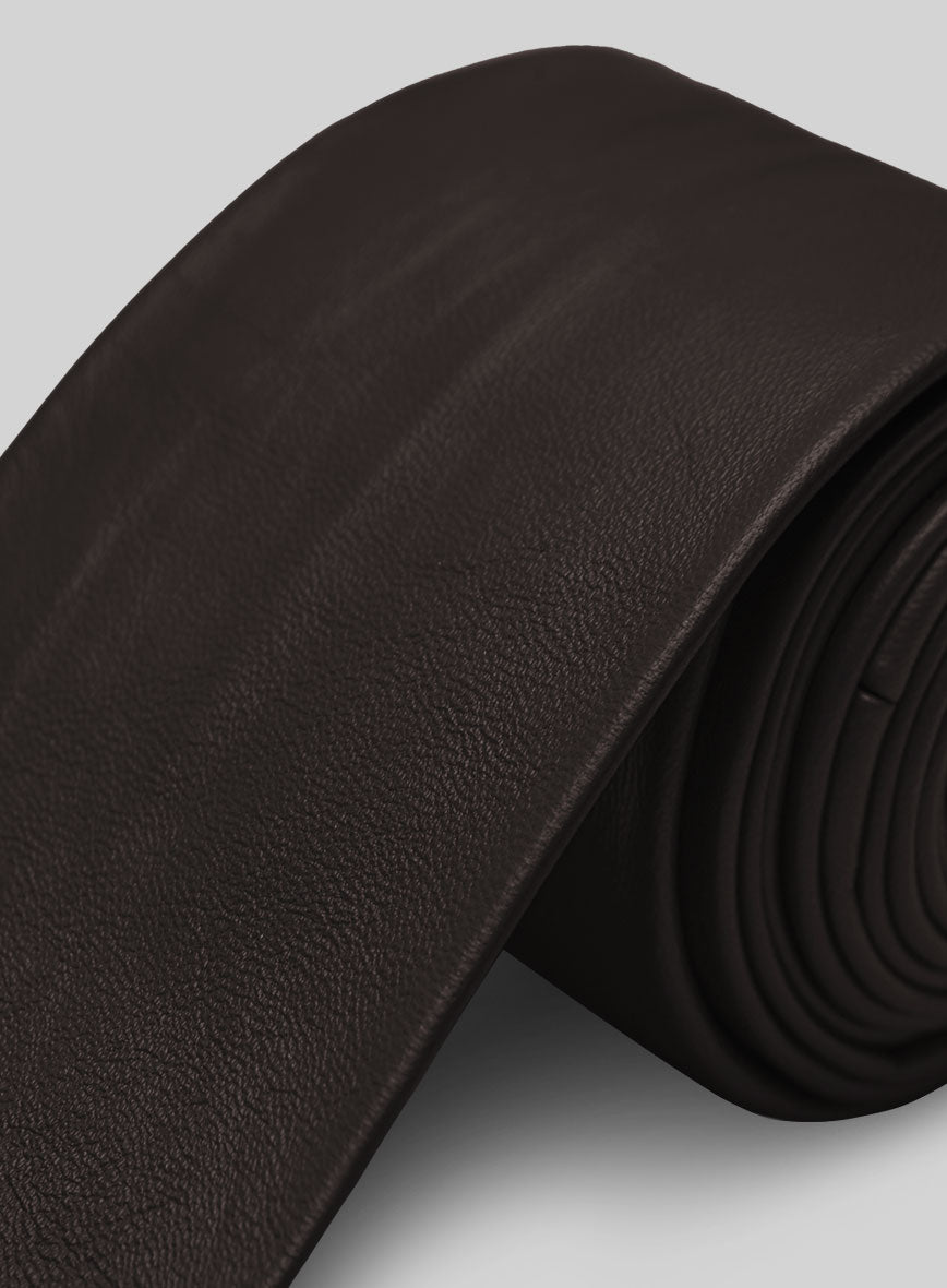 Louis Brown Lambskin Leather Tie