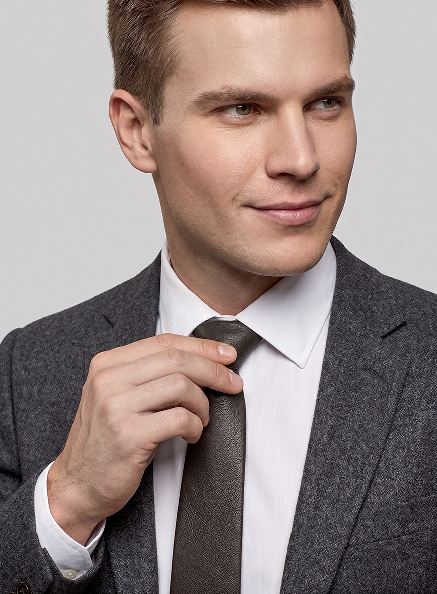 Louis Brown Lambskin Leather Tie
