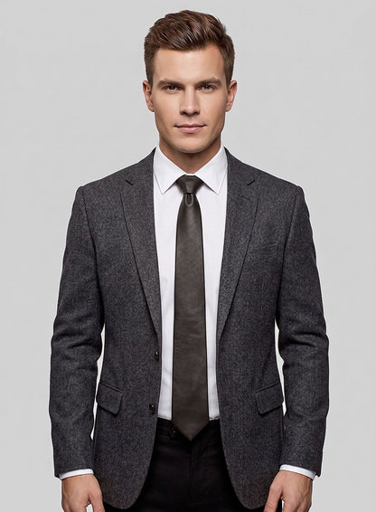 Louis Brown Lambskin Leather Tie
