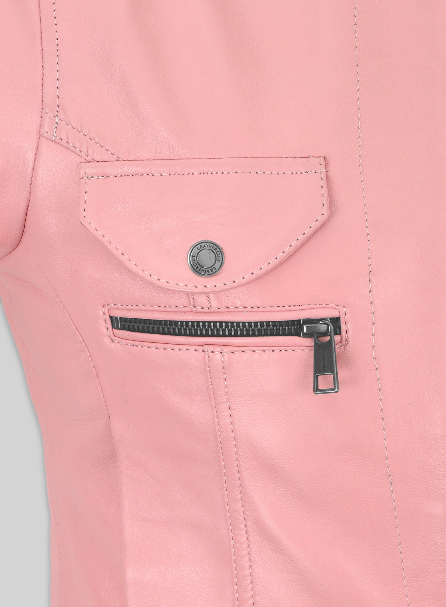 Light Pink Leather Jacket # 520