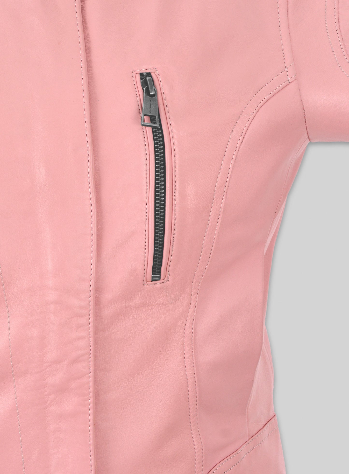 Light Pink Leather Jacket # 520