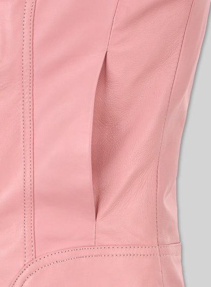 Light Pink Leather Jacket # 520