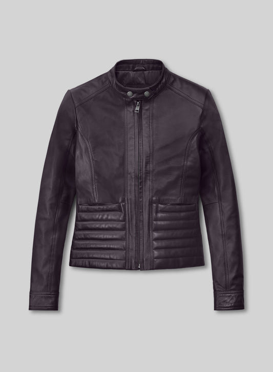 Purple Leather Jacket # 527