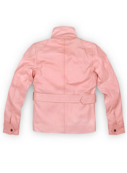 Light Pink Leather Jacket # 286 - LeatherCult
