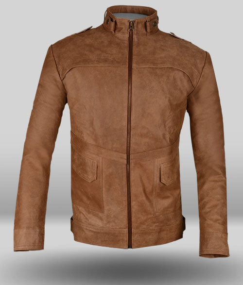 Light Tan Hide Leather Jacket # 602 - LeatherCult
