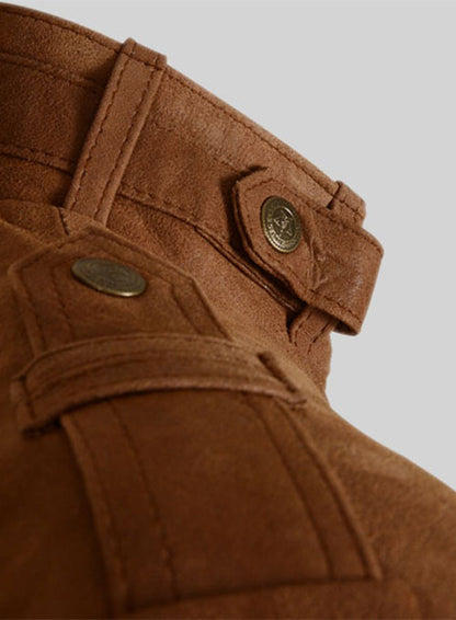 Light Tan Hide Leather Jacket # 602 - LeatherCult