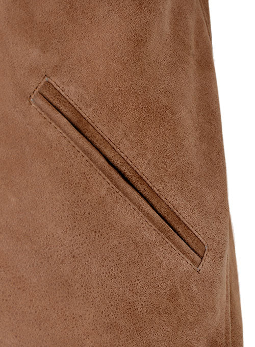 Light Vintage Tan Hide Albert Einstein Leather Jacket - LeatherCult