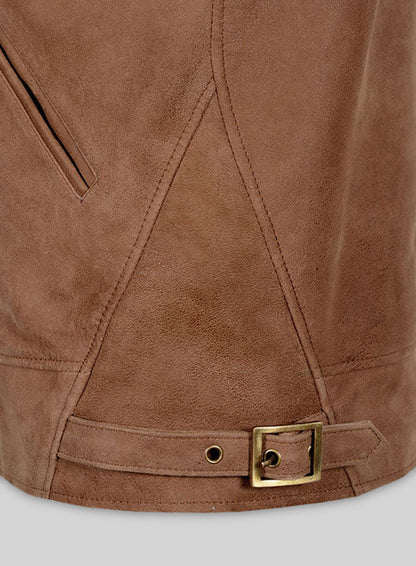Light Vintage Tan Hide Albert Einstein Leather Jacket