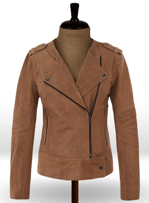 Light Vintage Tan Hide Leather Jacket # 220 - LeatherCult