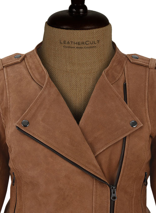 Light Vintage Tan Hide Leather Jacket # 220 - LeatherCult