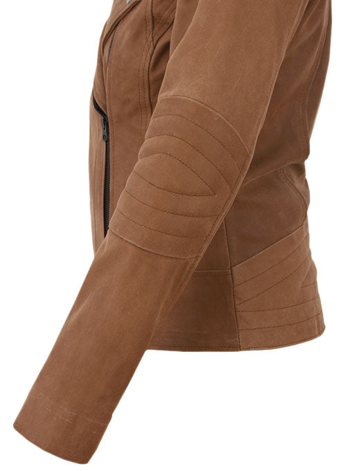 Light Vintage Tan Hide Leather Jacket # 220 - LeatherCult