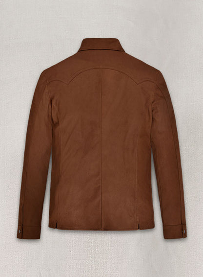 Light Weight Unlined Brown Leather Shirt - LeatherCult