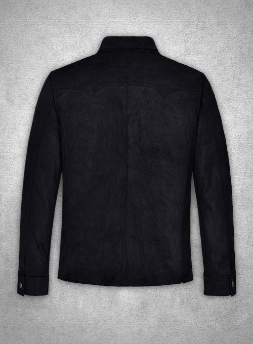 Light Weight Unlined Deep Blue Leather Shirt - LeatherCult