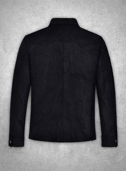 Light Weight Unlined Deep Blue Leather Shirt - LeatherCult