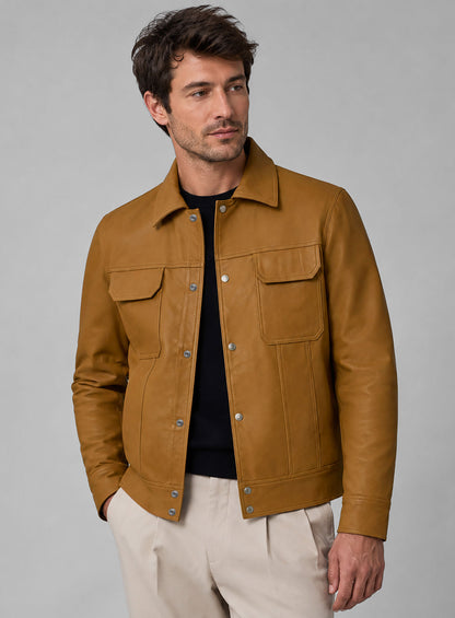 Lucas Bravo Emily In Paris Leather Jacket