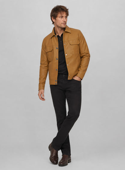 Lucas Bravo Emily In Paris Leather Jacket