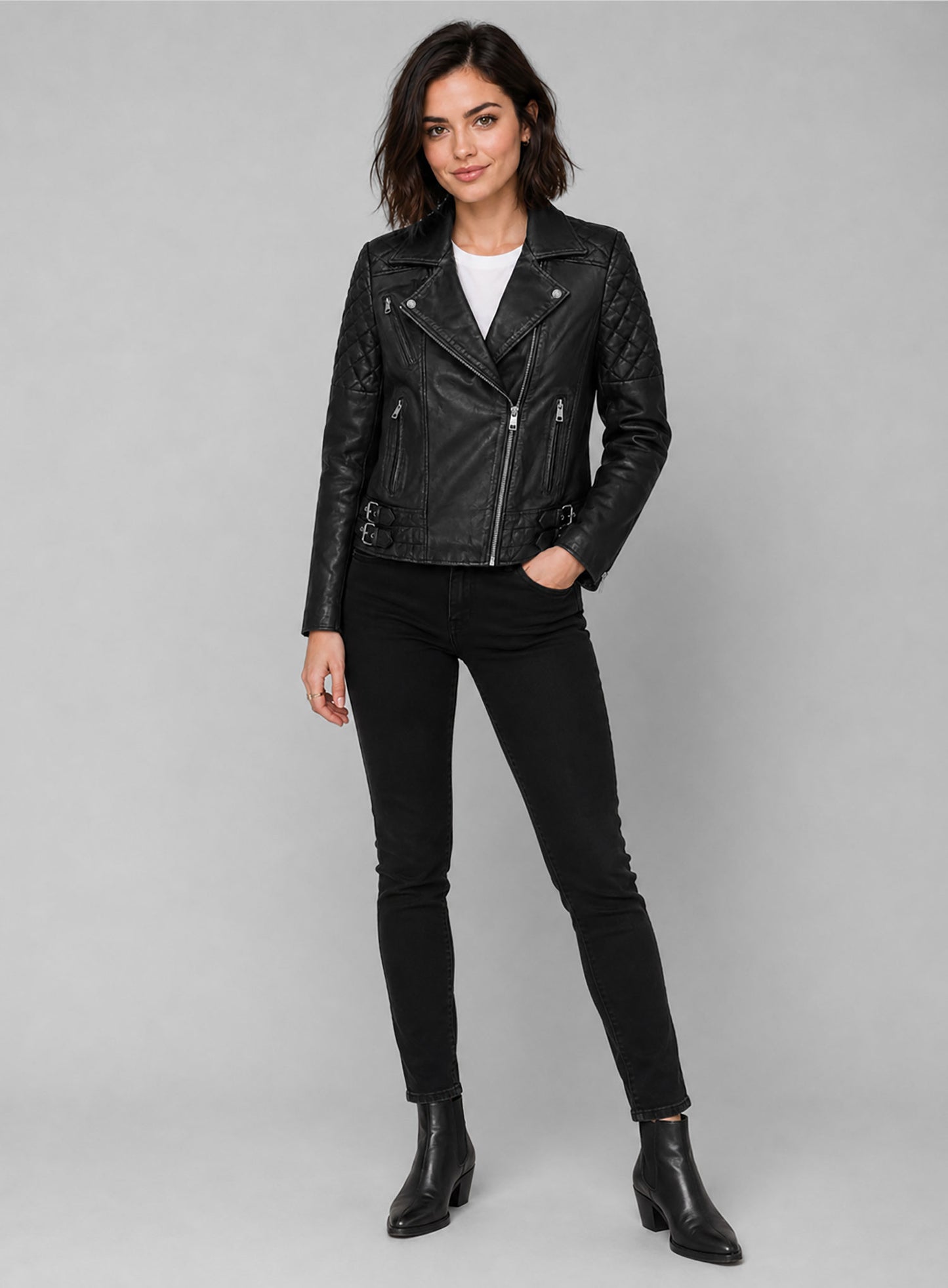 Lucy Hale Leather Jacket #2