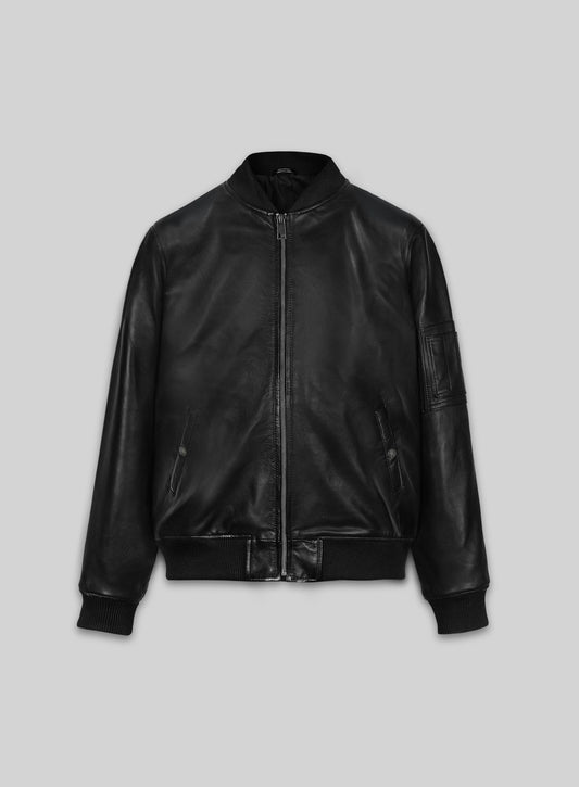 MA-1 Bomber Leather Jacket