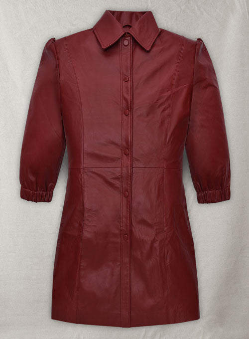 Margot Robbie Leather Dress - LeatherCult