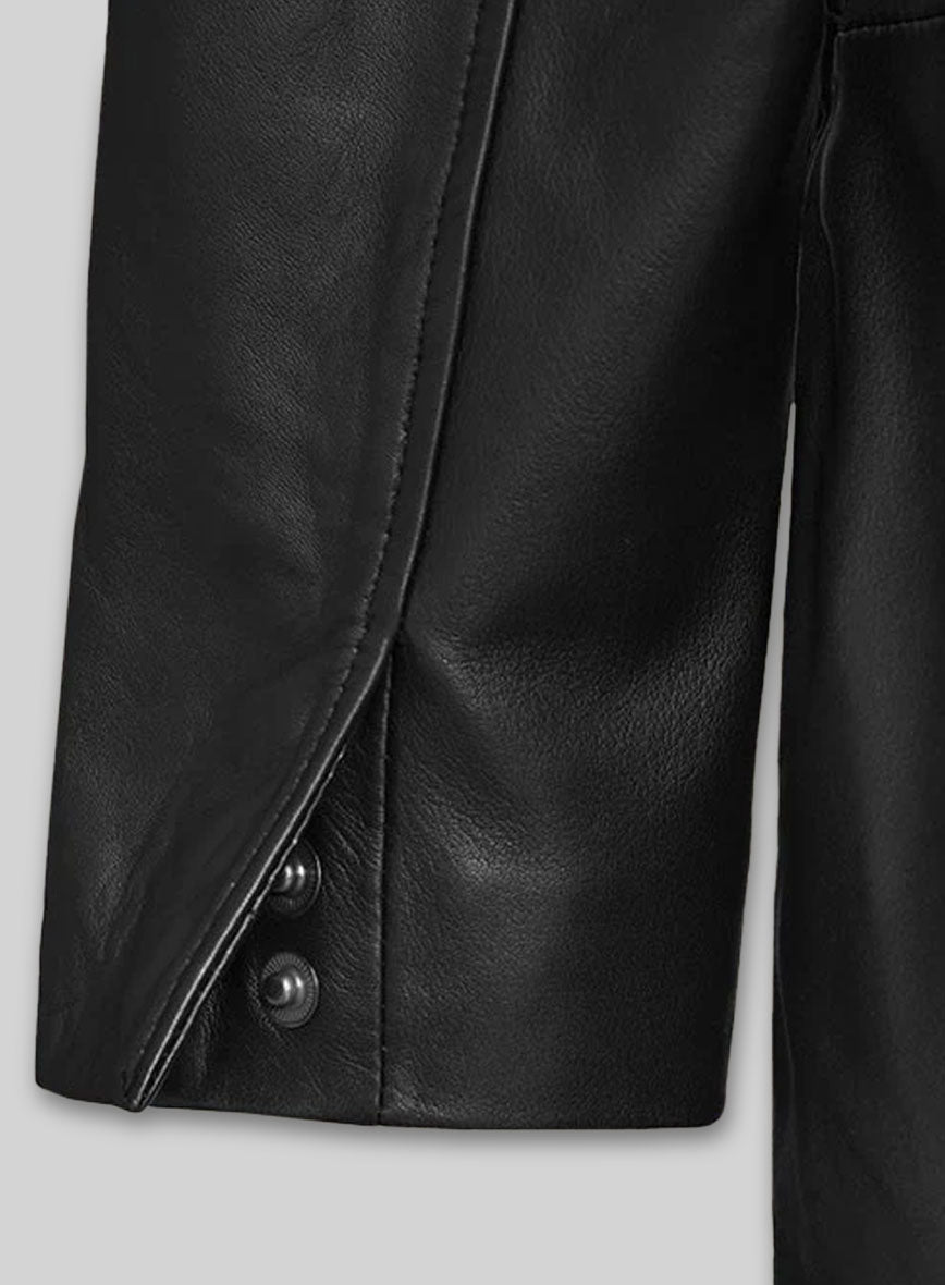Margot Robbie Wolf Of Wall Street Leather Long Coat