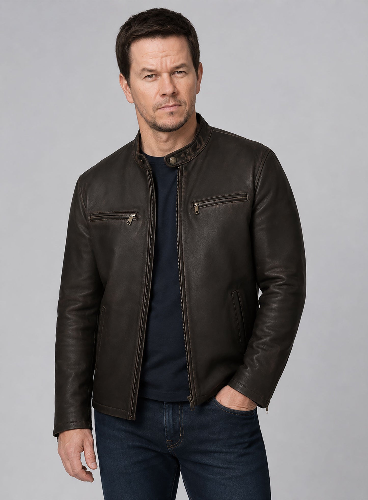 Mark Wahlberg Contraband Leather Jacket