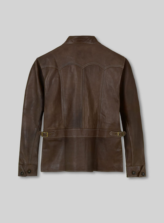 Soft Scottish Brown Washed&Wax Martin Lawrence Leather Jacket #2