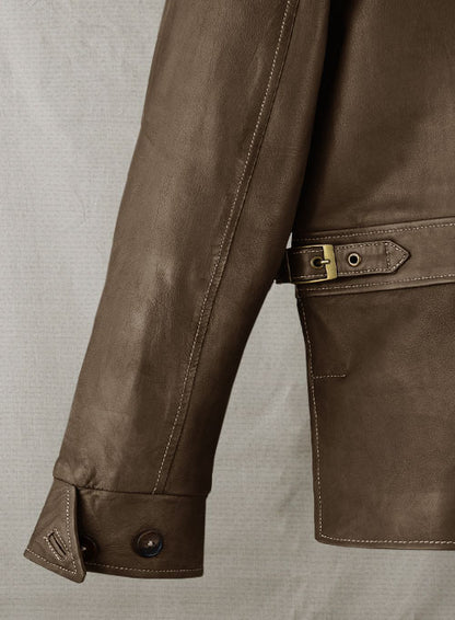 Soft Scottish Brown Washed&Wax Martin Lawrence Leather Jacket #2 - LeatherCult