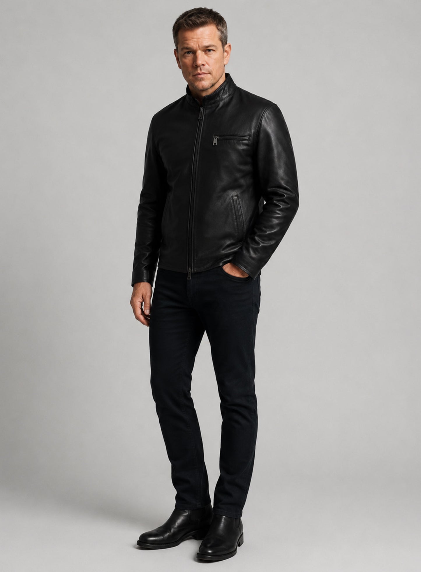 Matt Damon Leather Jacket