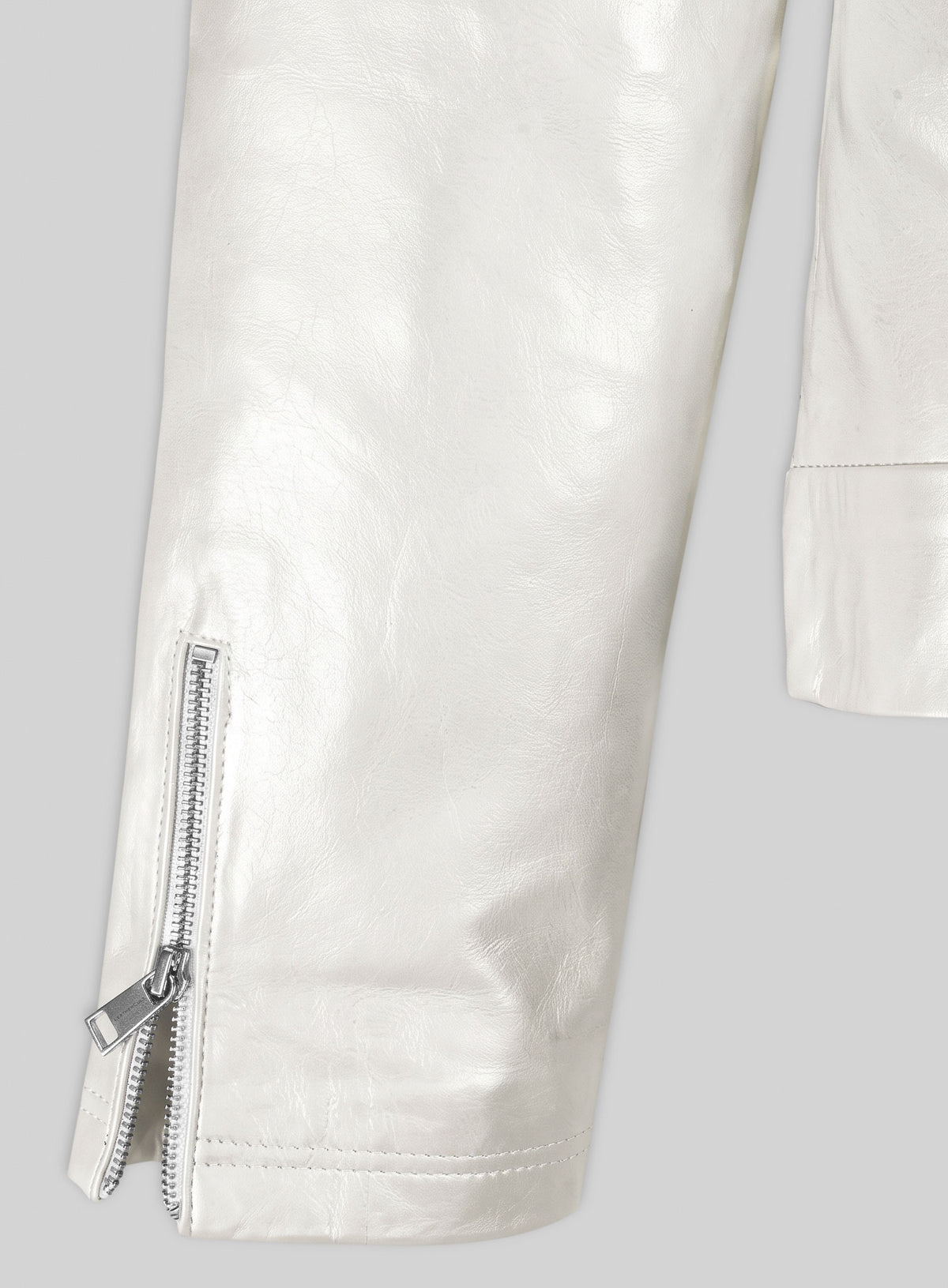 Metallic Pearl Bresha Webb Run the World Leather Jacket