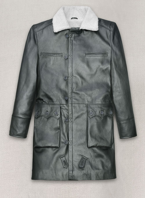 Metallic Lurex Gray Tom Hardy Trench Coat - LeatherCult