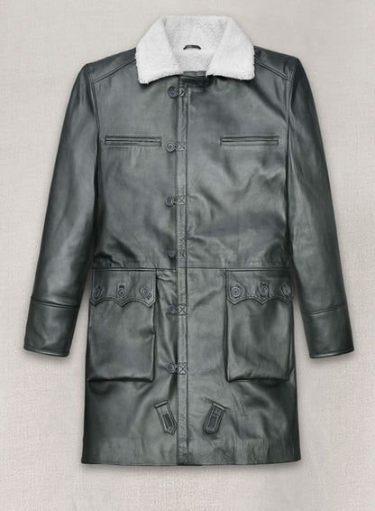 Metallic Lurex Gray Tom Hardy Trench Coat - LeatherCult
