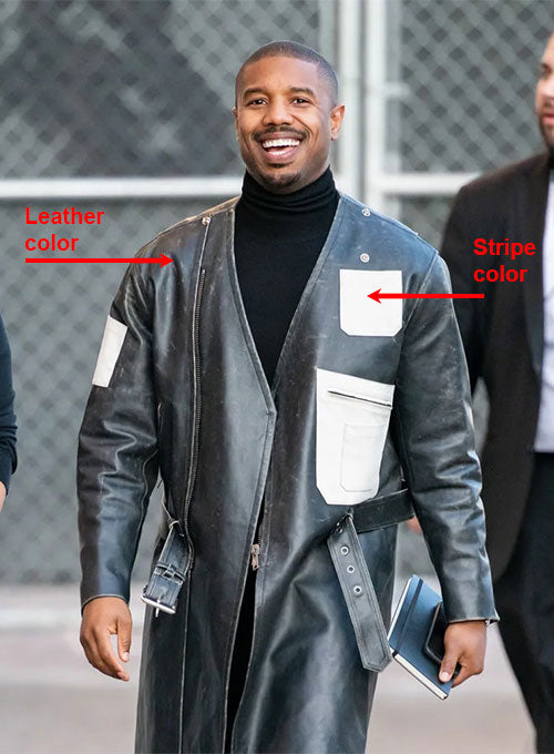 Michael B Jordan Leather Long Coat – LeatherCult
