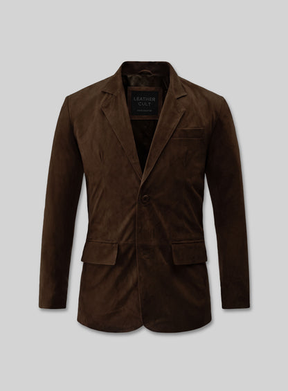 Mid Brown Suede Leather Suit