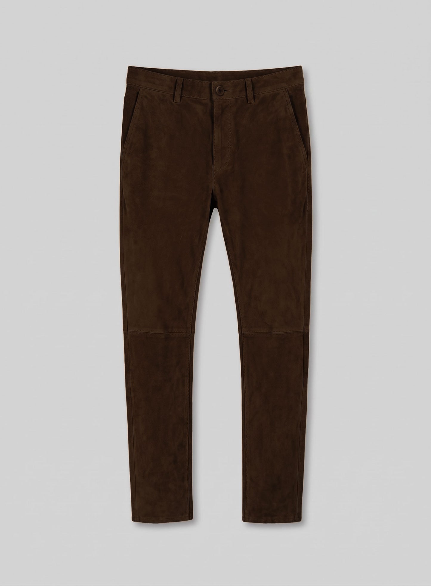 Mid Brown Suede Leather Suit