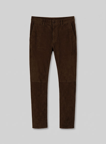 Mid Brown Suede Leather Suit