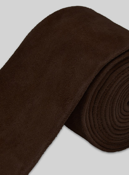 Mid Brown Suede Leather Tie