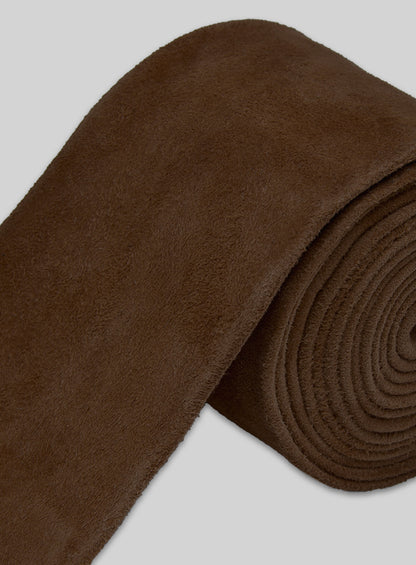 Mid Brown Suede Leather Tie