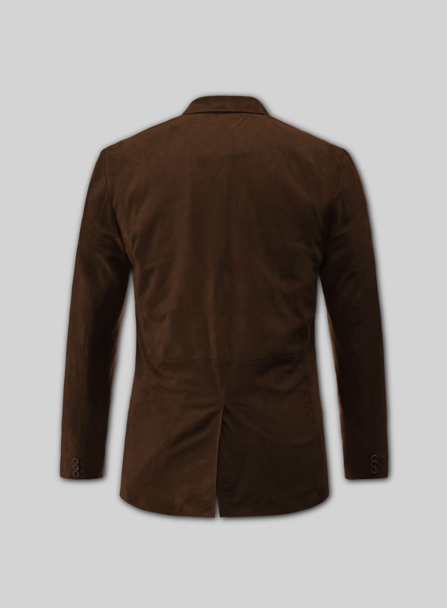 Soft Mid Brown Suede Leather Blazer