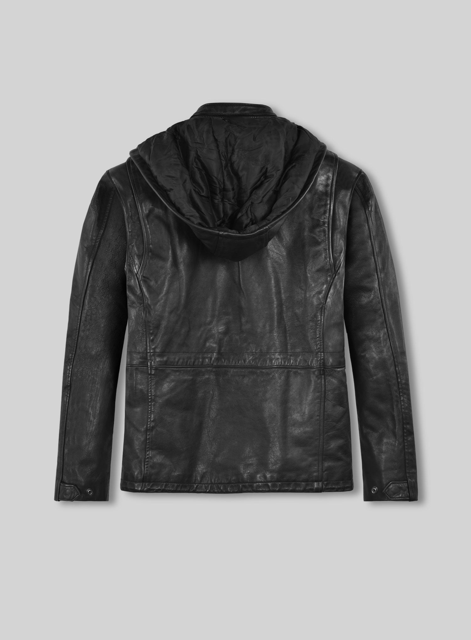 Black Military M-65 Hood Leather Jacket – LeatherCult
