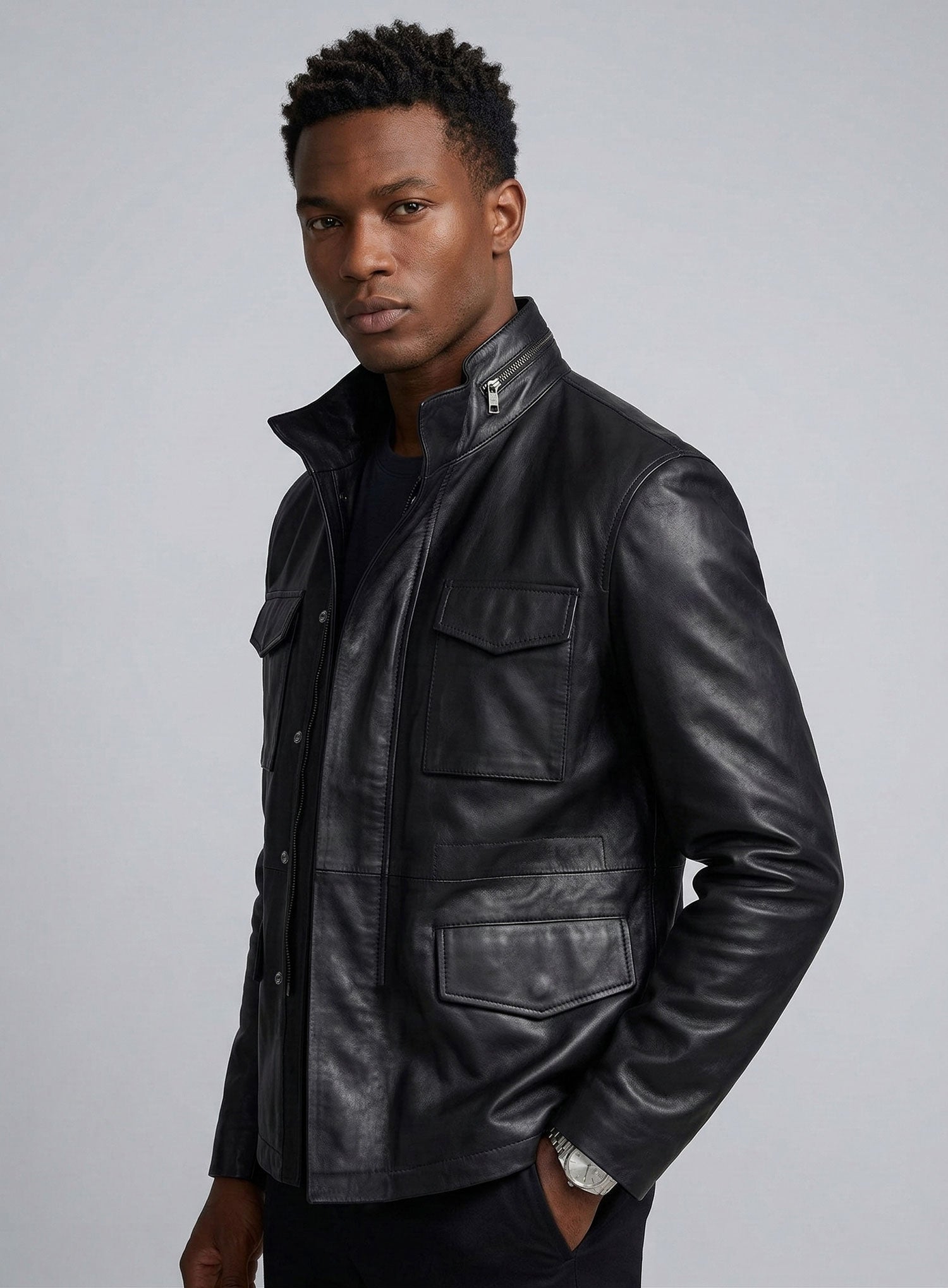 ジャケット・アウター beauty:beast Leather M65Military Jacket Flight Brown M65 Leather Field Jacket