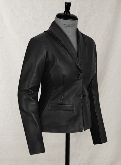 Modern Stretch Leather Blazer - LeatherCult